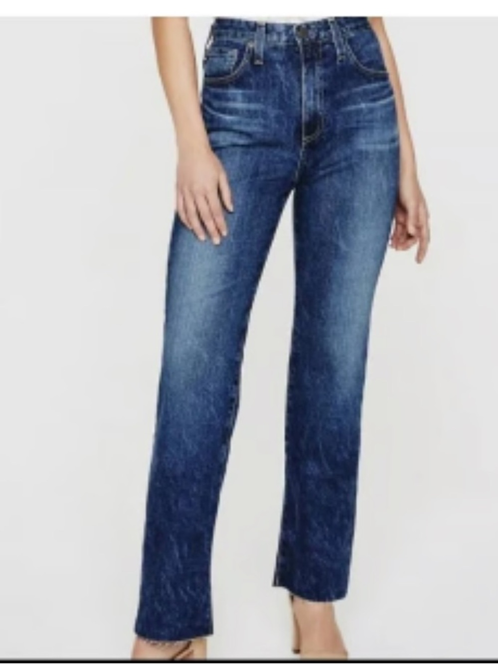 AG Alexxis high-rise vintage straight jean